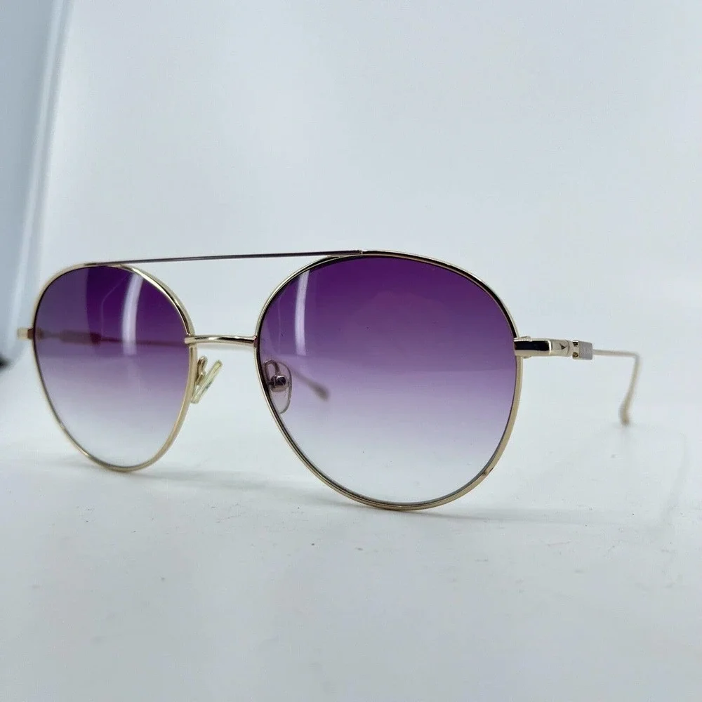 Gianfranco Ferre Sunglasses GFF 1140 Gold Purple Lens Womens 55-17-140‎ H7166